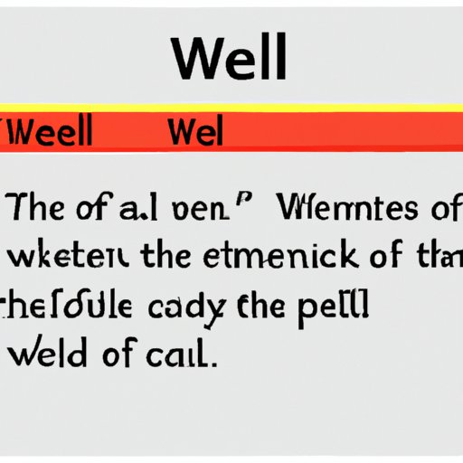 Exploring The Meaning Of Well As A Noun A Comprehensive Guide The 